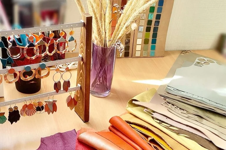 Boucles d'oreilles en cuir